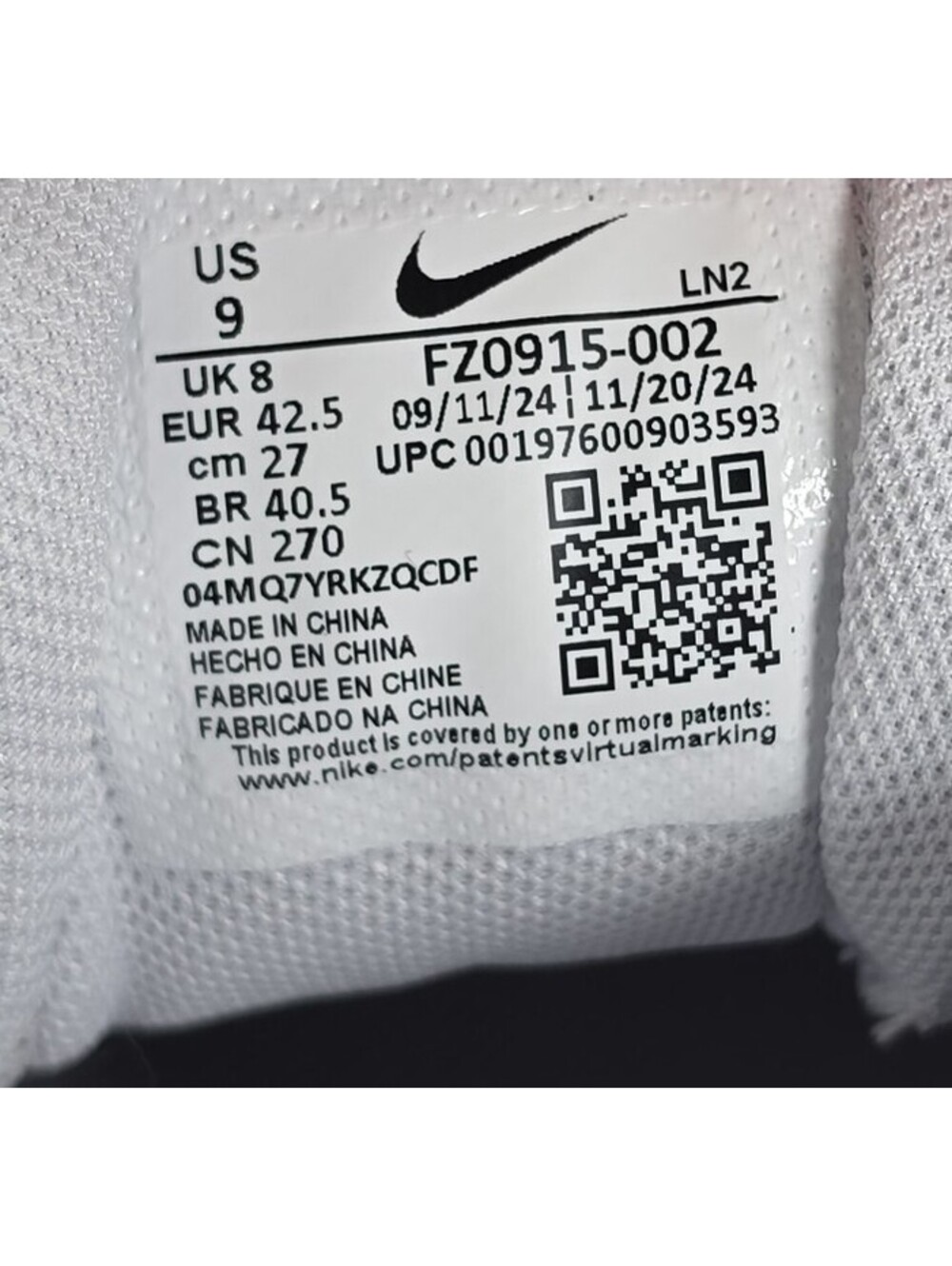 Nike Force Trout 9 Pro MCS Men's 9 Baseball Cleats Grey FZ0915-002 NWOT No Box - Picture 9 of 15